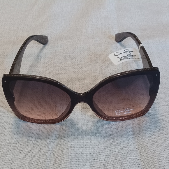 Jessica Sipmson Chic Oversized Brown Sunglasses Jessica Simpson - Picture 1 of 4
